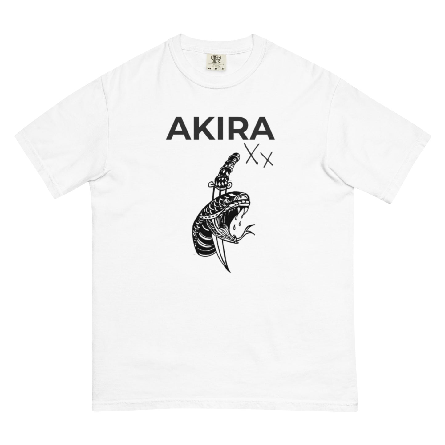 Akira Xx Snake and Dagger white Unisex garment-dyed heavyweight t-shirt