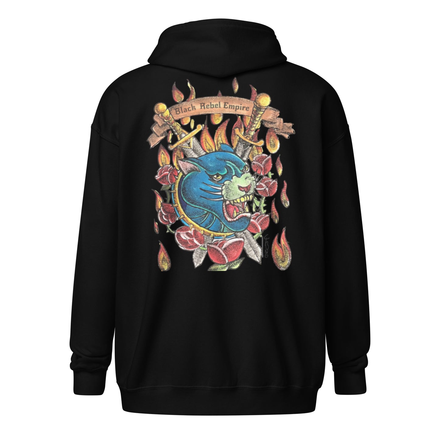 Panther Black Rebel Empire Unisex heavy blend zip hoodie